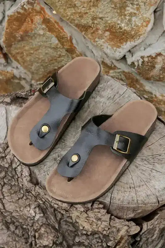 BlackBuckle Minimalist Mules-4
